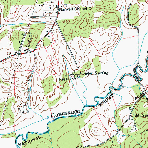 Topographic Map of Etowah Water Works, TN