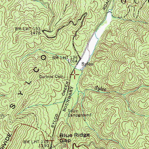 Topographic Map of Blue Ridge School (historical), TN