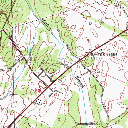 Topographic Map of Cloers Mill (historical), TN