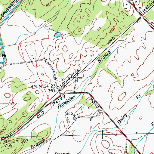 Topographic Map of Delano Station (historical), TN