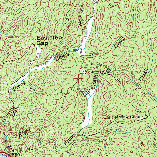 Topographic Map of Fairview School (historical), TN