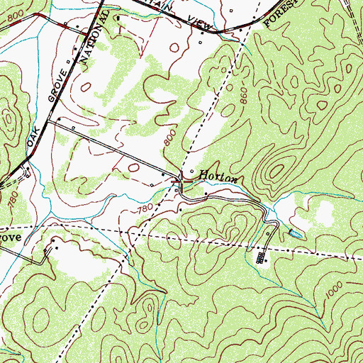 Topographic Map of Harrison Mill (historical), TN