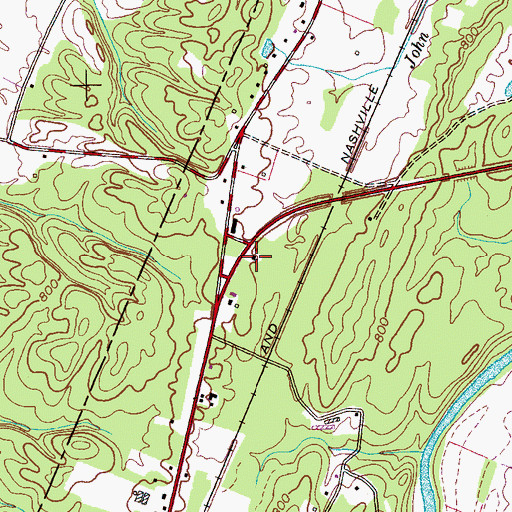 Topographic Map of Kings School (historical), TN