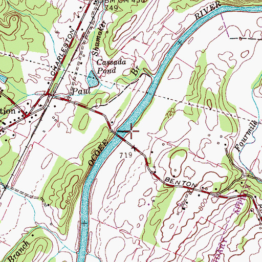 Topographic Map of Old Wilson Mill (historical), TN