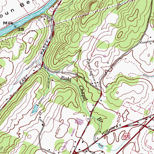 Topographic Map of Ross Chapel School (historical), TN