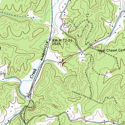 Topographic Map of Willow Springs School (historical), TN