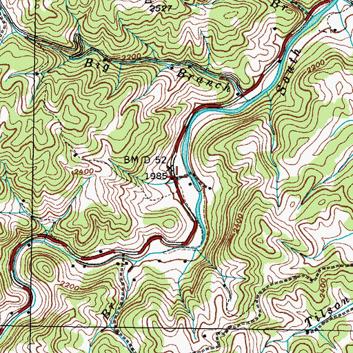 Topographic Map of Loganton (historical), TN