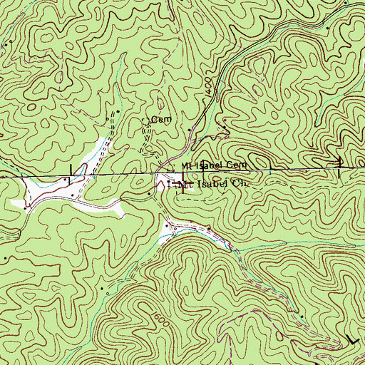 Topographic Map of Blackankle School (historical), TN