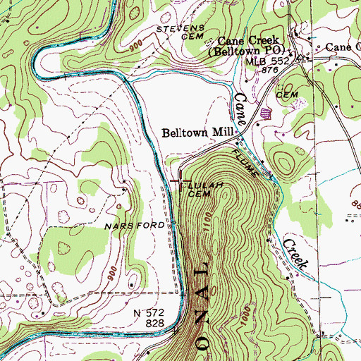 Topographic Map of Lulah Church (historical), TN