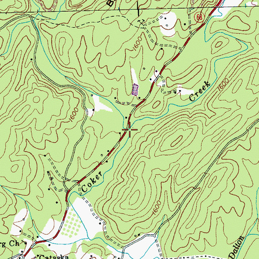 Topographic Map of Will Branch, TN