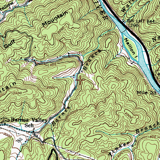 Topographic Map of McFalls Chapel (historical), TN