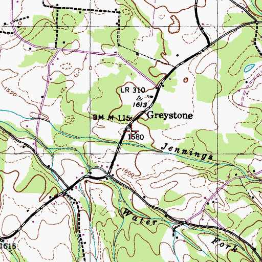 Topographic Map of Greystone Elementary School, TN