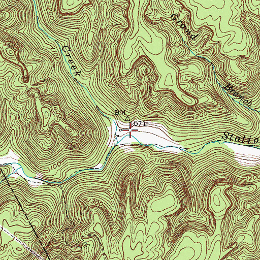 Topographic Map of Charit Creek Campground, TN