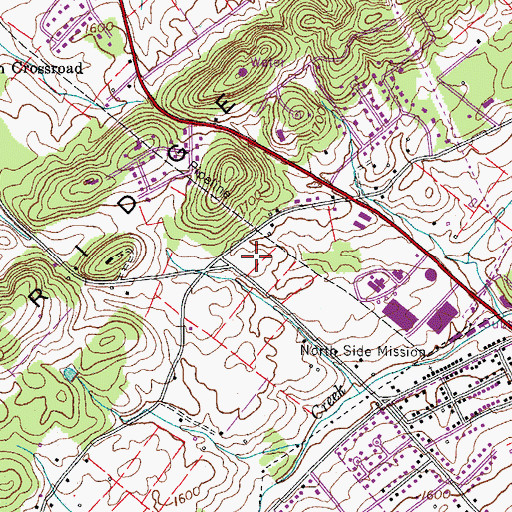 Topographic Map of Carr-Crumley-Krouse Cemetery, TN