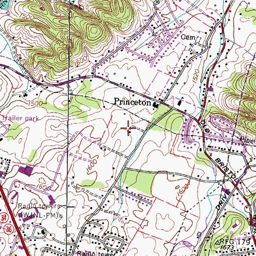 Topographic Map of Crumley Cemetery, TN