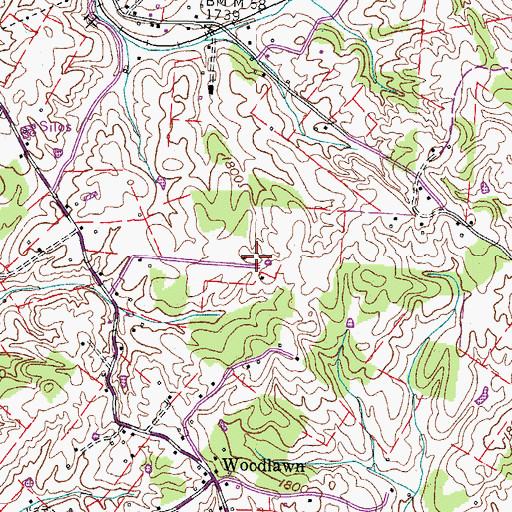 Topographic Map of Eden Cemetery, TN