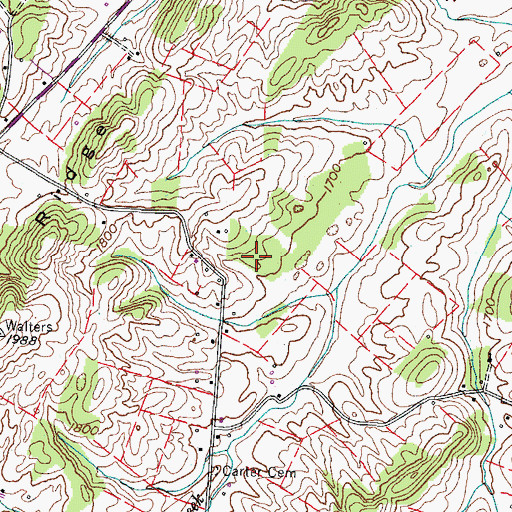 Topographic Map of Hale Cemetery, TN