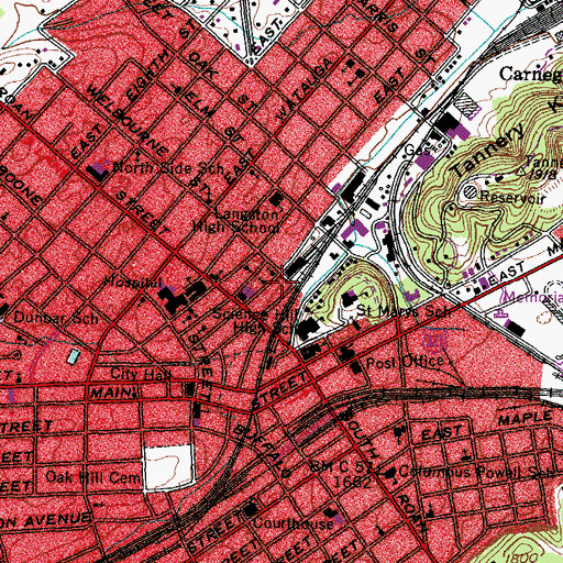 Topographic Map of Hoss Cemetery, TN