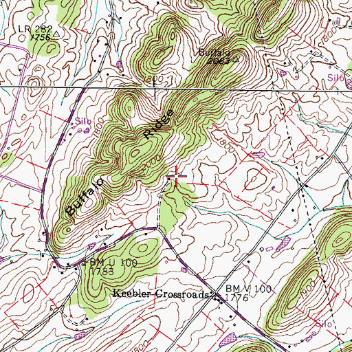 Topographic Map of Keebler Cemetery, TN