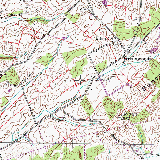 Topographic Map of May-Peoples Cemetery, TN