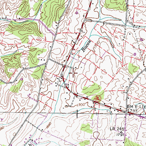 Topographic Map of May-Thomas Cemetery, TN