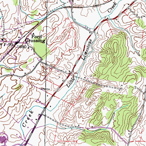 Topographic Map of Middleton Cemetery, TN