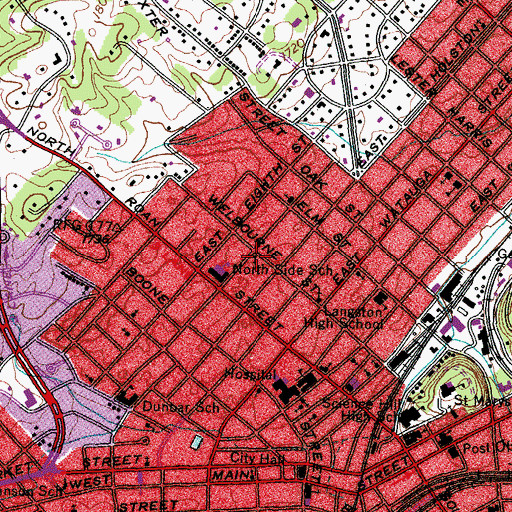 Topographic Map of Otterbein United Methodist Church, TN