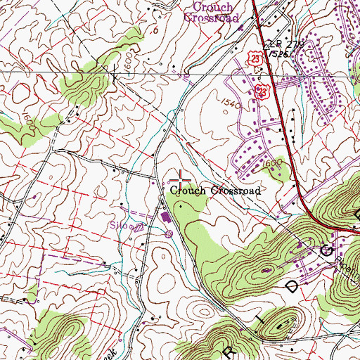 Topographic Map of Shipley Cemetery, TN