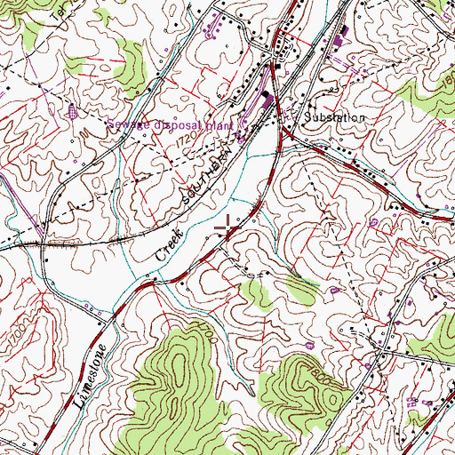 Topographic Map of Taylor Cemetery, TN