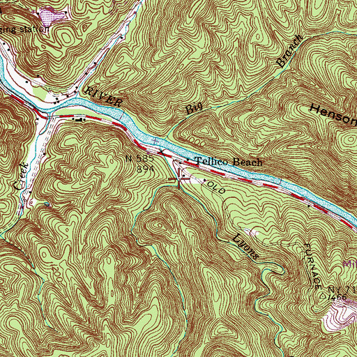Topographic Map of Stillhouse Creek, TN