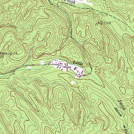 Topographic Map of Jacobs Creek Job Corps, TN