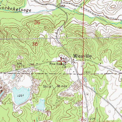 Topographic Map of Pine Tuckey Church, AL