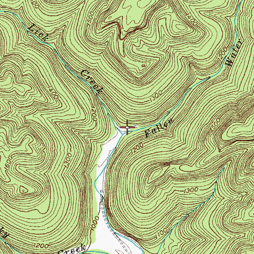 Topographic Map of Buckey Lick Creek, TN