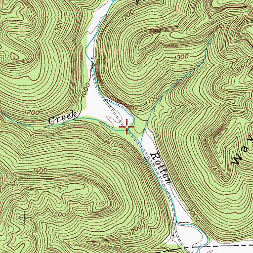 Topographic Map of Rocky Creek, TN