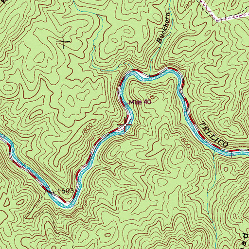 Topographic Map of Walnut Grove Fishing Site, TN