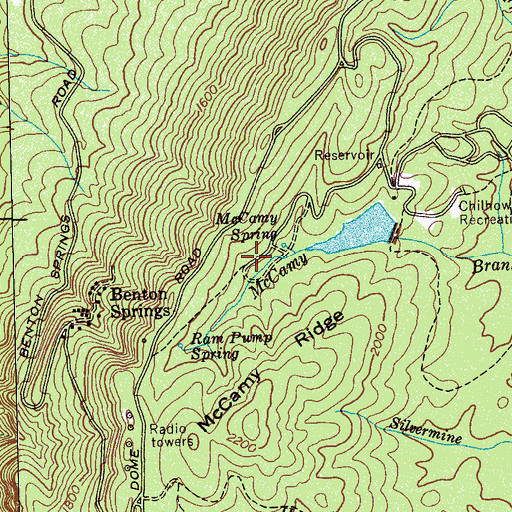 Topographic Map of Loop B, TN