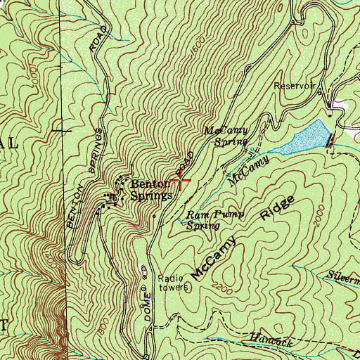 Topographic Map of Confederate Camp Interpretive Site, TN