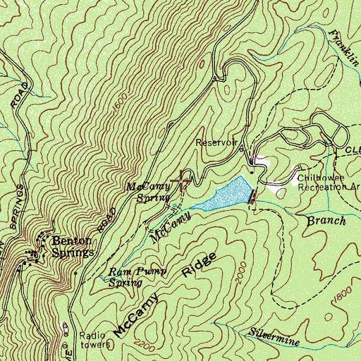 Topographic Map of Loop A, TN