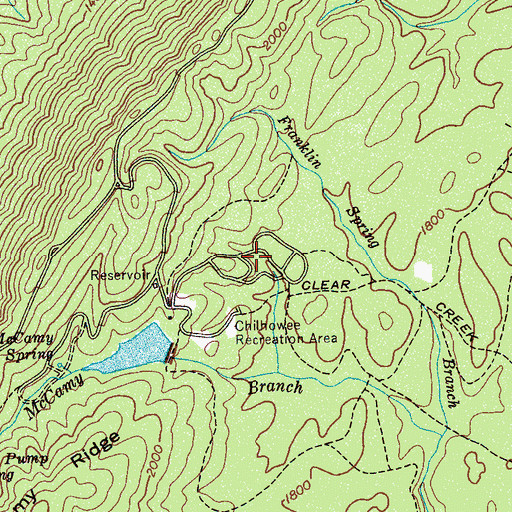 Topographic Map of Loop C, D, E, and F, TN