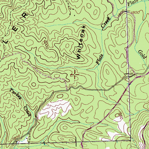 Topographic Map of Cherokee Wildlife Management Area, TN