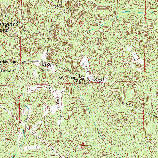 Topographic Map of Saint Emmanuel Church, AL