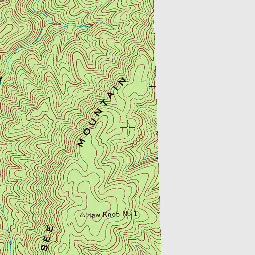 Topographic Map of Tallasee Mountain, TN