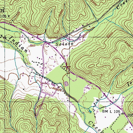 Topographic Map of CCC Camp Cordell Hull, TN
