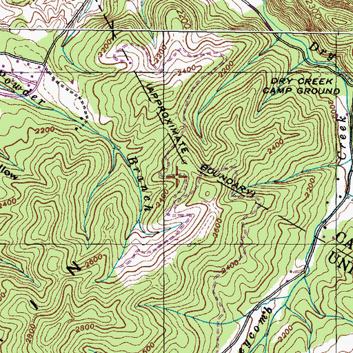 Topographic Map of Little Mountain, TN