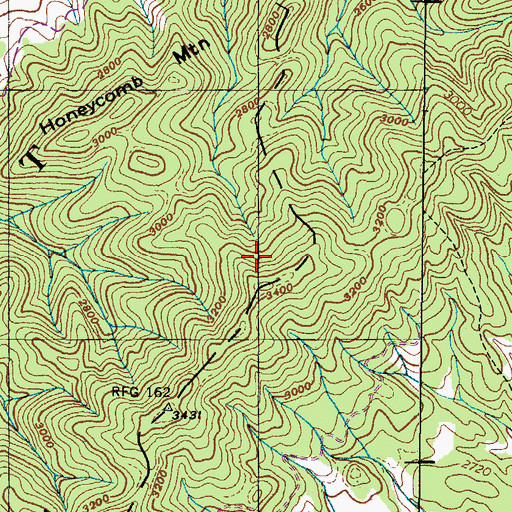 Topographic Map of Stone Mountain, TN