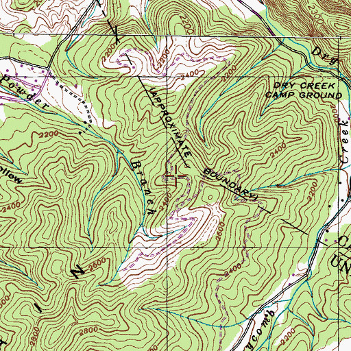 Topographic Map of Little Mountain, TN