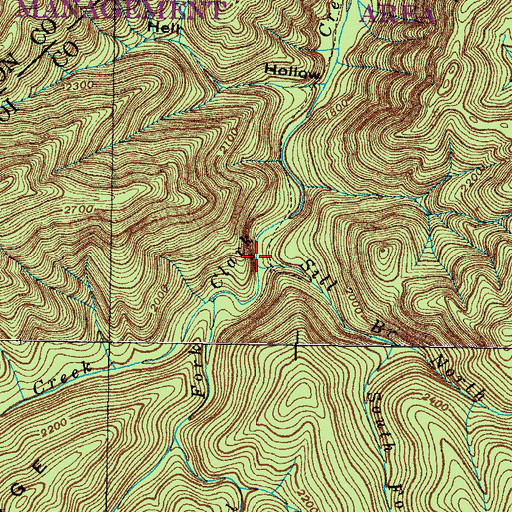 Topographic Map of Sill Branch, TN