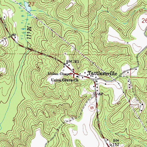 Topographic Map of Union Chapel Methodist Church, AL