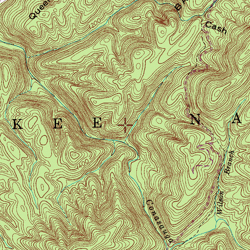 Topographic Map of Conasauga Falls Trail, TN