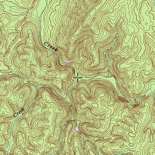 Topographic Map of Flemmings Creek, TN